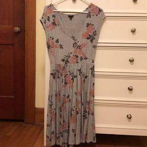 Gray with Floral Print Torrid Dress